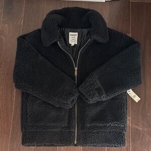 Garage Black Sherpa Teddy Jacket